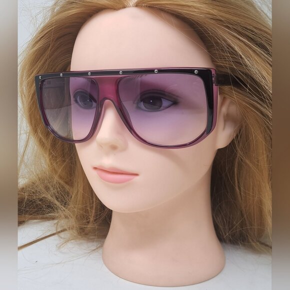 Gucci Women\'s Sunglasses Purple Retro Studded Shield Square GG 3705/S 62-16-140 main image 5